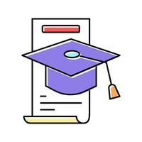 school graduation color icon vector illustration