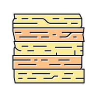 tablero madera madera color icono vector ilustración