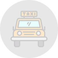 icono de vector de taxi