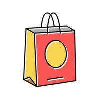 ilustración de vector de icono de color de bolsa de regalo