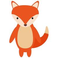 cute cartoon foxes vector illustration