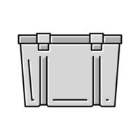 caja de plástico color icono vector ilustración