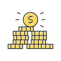 coin pile color icon vector illustration