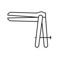 silla de ginecología línea icono vector ilustración signo