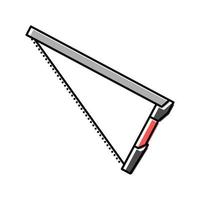 camping hand saw color icon vector illustration