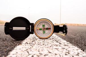 Compass on the road photo