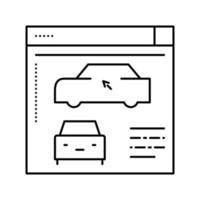 car modeling program line icon vector illustration