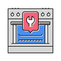 gas range repair color icon vector illustration