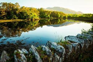 Beautiful scenic landscape along ring road around Beara Peninsula in south-west coast of Ireland photo