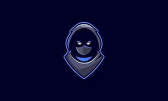 Ninja Logo Mascot Character vector