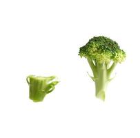 fresh green broccoli cabbage isolated on white background photo