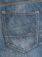 back pocket of blue jeans, full frame photo