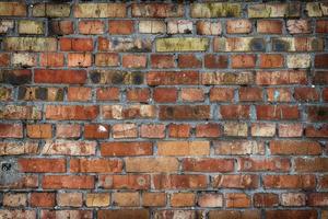 fragment of the wall of red brick photo