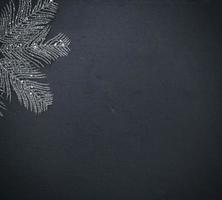 abstract black background with festive decor photo