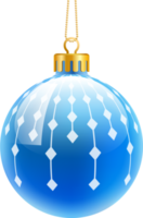 blauw Kerstmis ballen png