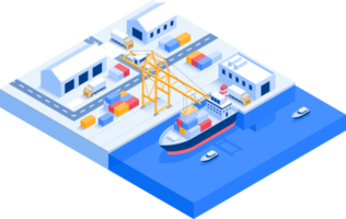 illustration de navire cargo png