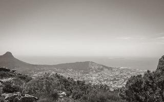 Panorama view of Cape Town in South Africa. photo