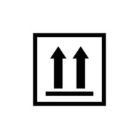This way up simple flat icon vector illustration