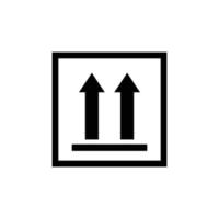 This way up simple flat icon vector illustration