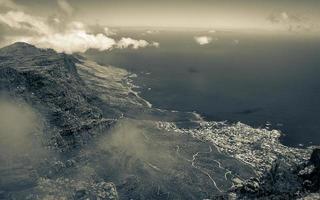 Gigantic view from Table Mountain Cape Town, Sea Point Promenade. photo