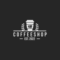 Coffee shop logo design vector