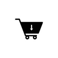 Shopping cart simple flat icon vector