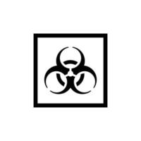 Biohazard cardboard simple flat icon vector illustration