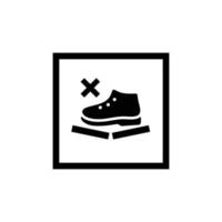 Do not step cardboard simple flat icon vector illustration