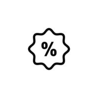 Discount outline flat icon vector