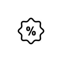 Discount outline flat icon vector