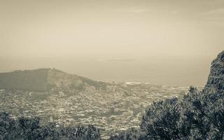 Panorama view of the whole coast of Cape Town. photo