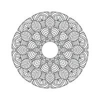 Black and white flower mandala art vector