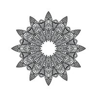 diseños de mandala de flores en blanco y negro vector
