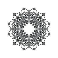 diseños de mandala de flores en blanco y negro vector