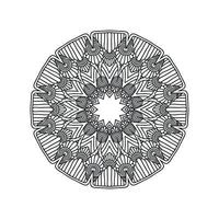 Black and white flower mandala vector