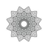 Black and white flower mandala designs. New mandala art vector illustration