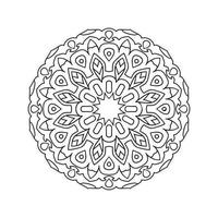 Black and white flower mandala art vector