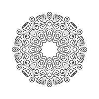 Black and white flower mandala art vector