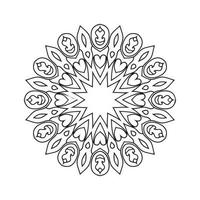 Black and white flower mandala designs vector