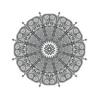 Black and white flower mandala art vector