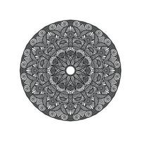 Black and white flower mandala art vector