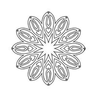 diseños de mandala de flores en blanco y negro vector