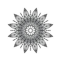 diseños de mandala de flores en blanco y negro vector