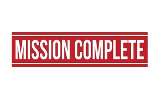 Mission Complete Rubber Stamp. Red Mission Complete Rubber Grunge Stamp Seal Vector Illustration - Vector
