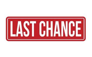 Last Chance Rubber Stamp. Red Last Chance Rubber Grunge Stamp Seal Vector Illustration - Vector