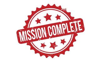 Mission Complete Rubber Stamp. Red Mission Complete Rubber Grunge Stamp Seal Vector Illustration - Vector