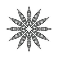 Black and white flower mandala designs vector