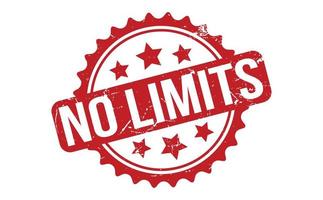 No Limits Rubber Stamp. Red No Limits Rubber Grunge Stamp Seal Vector Illustration - Vector