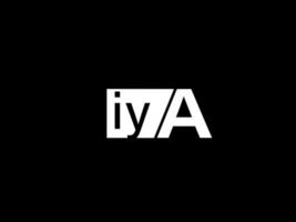 iya logo y diseño gráfico arte vectorial, iconos aislados en fondo negro vector