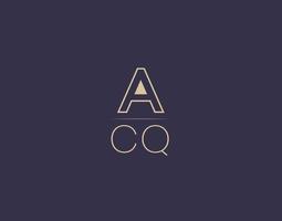 ACQ letter logo design modern minimalist vector images